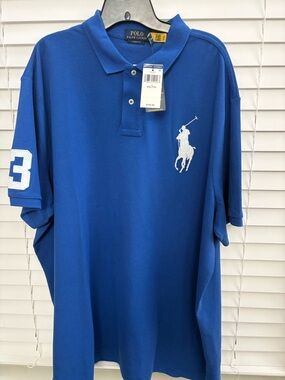 Ralph Lauren Royal Blue big pony Polo with White Pony